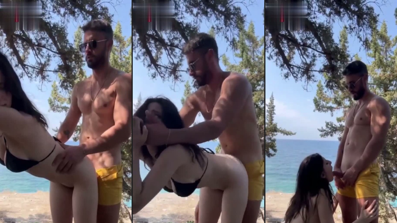 Nadeleine Plajda Ağaca Domalıp Sikildiği İfşa Pornosu